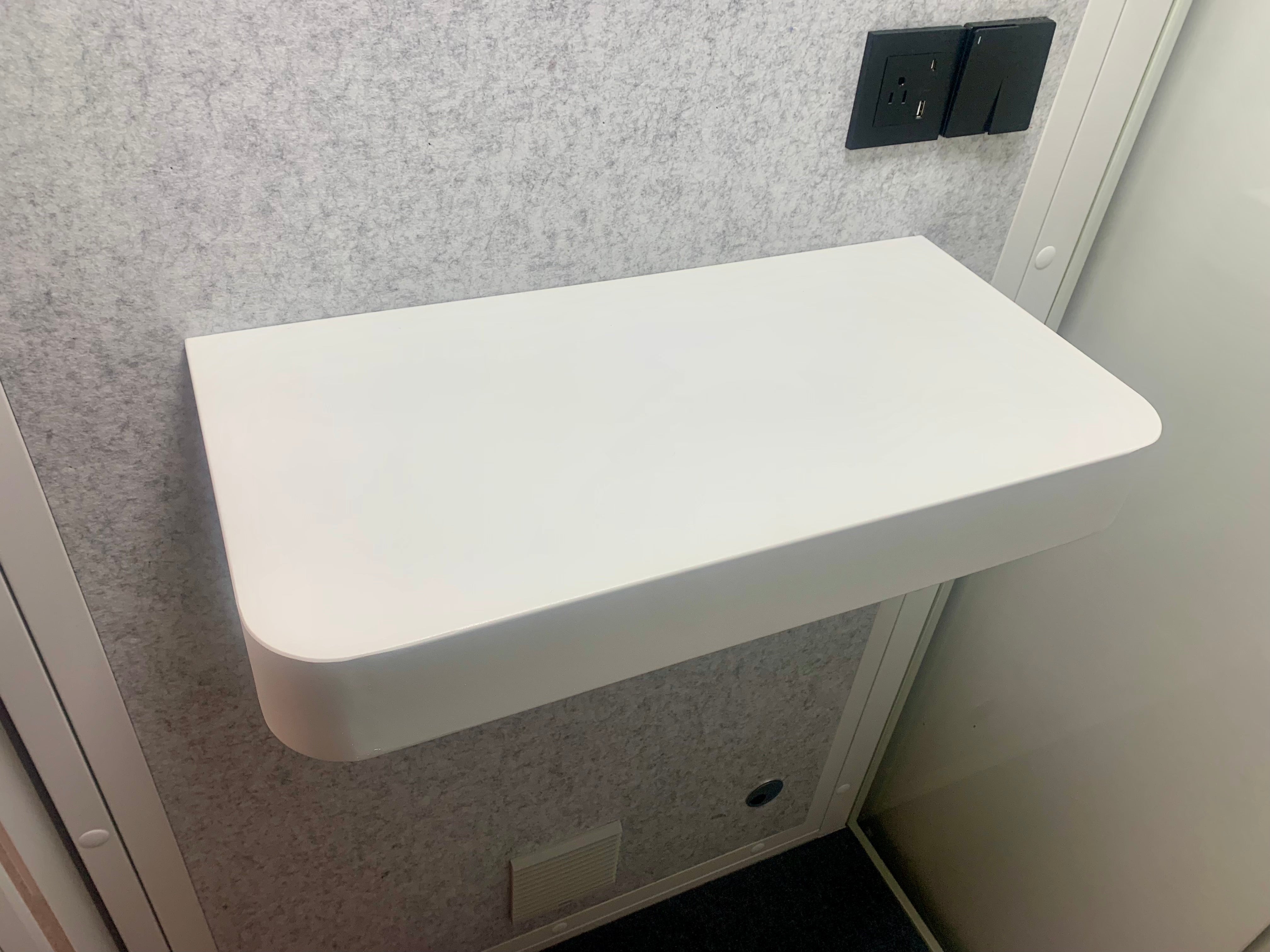 eBooth solo office booth meeting pod desk and outlets